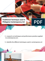 Traditional Technique Used in Philippine Contemporary Art