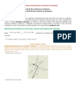 El producto vectorial en el espacio tridimensional