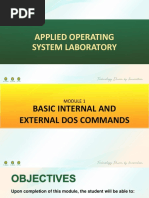 Module 1 - Basic Internal and External DOS Commands