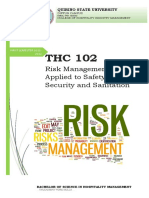 Risk Management As Applied To Safety, Security and Sanitation