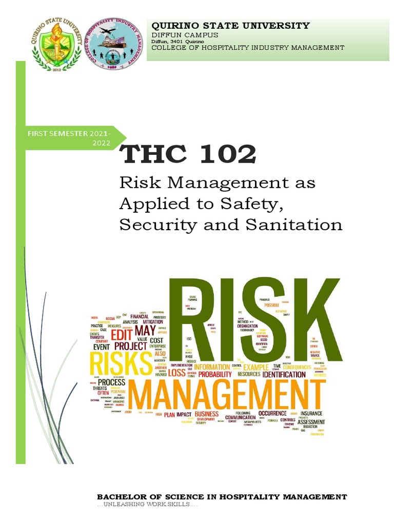 Risk Management As Applied To Safety, Security and Sanitation
