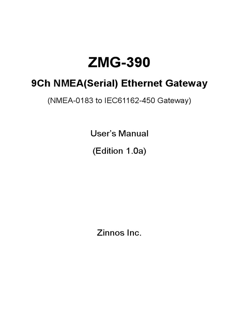 9Ch NMEA (Serial) Gateway PDF Port Networking