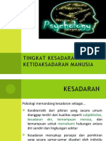 Tingkat Kesadaran Dan Ketidaksadaran Manusia