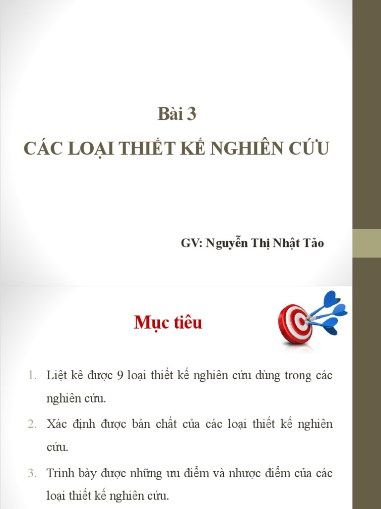 Bai 3. Cac Loai Thiet Ke Nghien Cuu | PDF