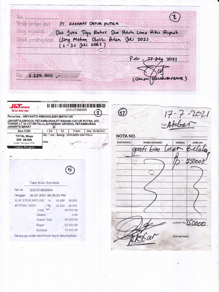Scan Nota Juli Galih | PDF