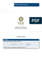 Single Variable Calculus: Department of Mathematics SRM University-AP, Amaravati