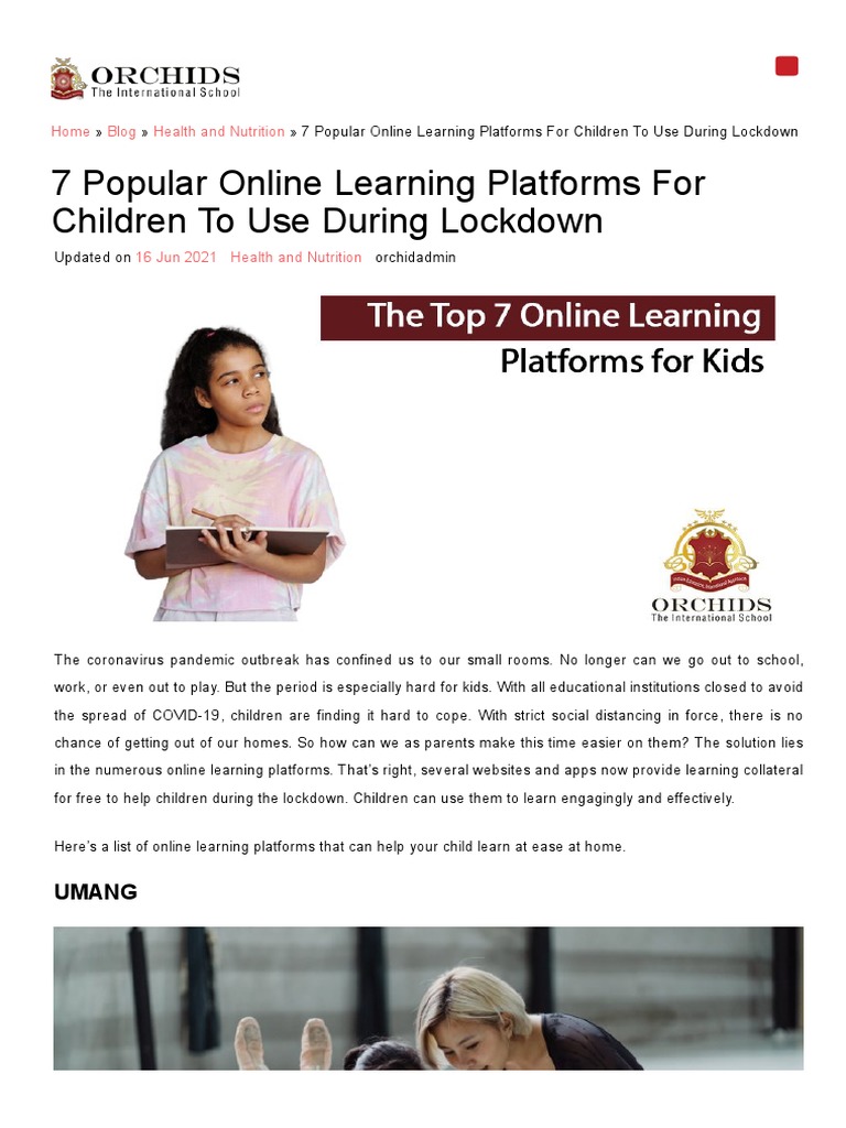 7 Popular Online Learning Platforms For Children To Use During Lockdown ...