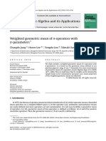 Linear Algebra and Its Applications: Weighted Geometric Mean of N-Operators With