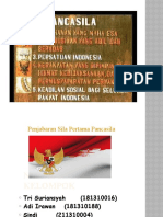 Kelompok 1, Penjabaran Sila Pertama Pancasila