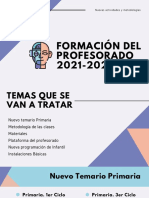 Formación Del Profesorado 2021-2022: Nuevas Actividades y Metodologías