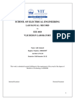 School of Electrical Engineering: Lab Manual / Record
