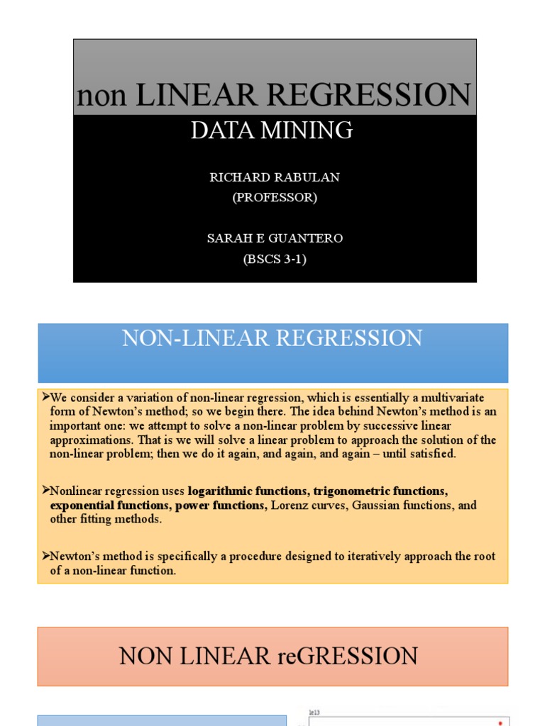Understanding Nonlinear Regression | PDF | Regression Analysis | Linear ...