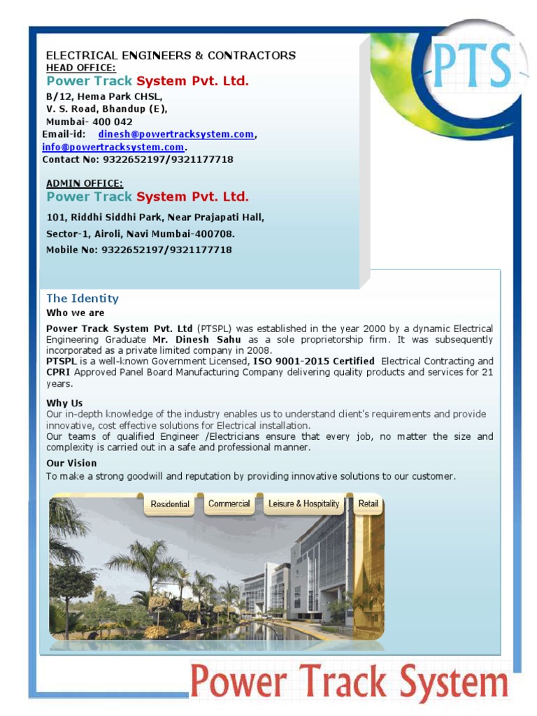 PTSPL: Electrical Engineering Solutions | PDF | Electrical Wiring ...