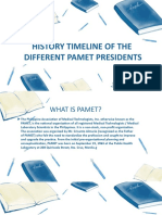 Timeline Pamet Presidents