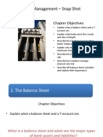 Bank Management - Snap Shot: Chapter Objectives