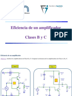 Clase B y C amplificadores eficiencia análisis