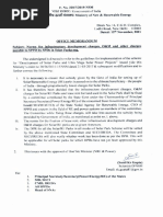 Office Memorandum Subieet: Norms For Infrastructuredevelopment Charges, 0&M and Other Charges