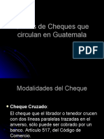 Tipos de cheques en Guatemala