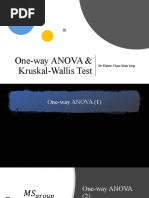 One-Way ANOVA & Kruskal-Wallis Test: DR Elaine Chan Wan Ling