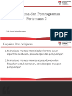 Pertemuan 2 - Algoritma Pemrograman (Algoritma Dan Representasi Algoritma)