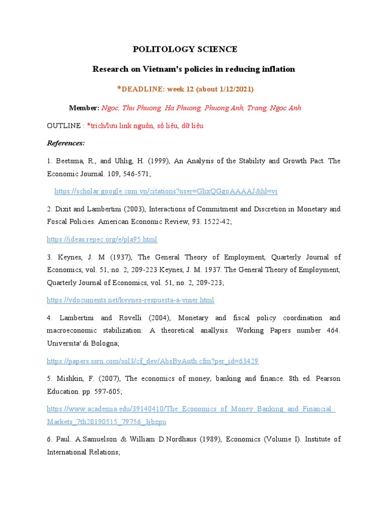 Vietnam's Inflation Reduction Strategies | PDF | Fiscal Policy ...