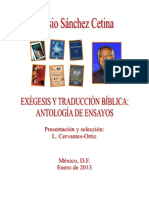 Exégesis y Traducción Bíblica Antologia de Ensayos - Edesio Sanchez Cetina