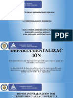 DEPARTAMENTALIZACION POR TERRITORIO