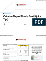 How to Calculate Elapsed Time Using Excel Formulas?