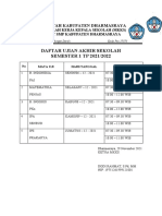 Jadwal Ujian Uas TP 2021 2022