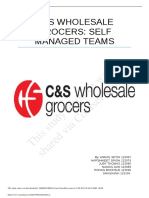 C&S Wholesale Grocers: Self Managed Teams: This Study Resource Was