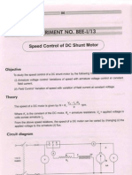 Speed Control of DC Shunt Motor