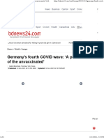 Germany's Fourth COVID Wave A Pandemic of The Unvaccinated'