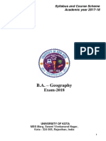B.A. - Geography: Exam-2018