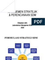 Manajemen Stratejik & Perencanaan SDM