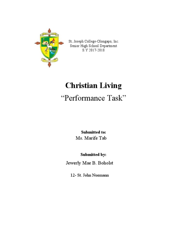 Christian Living PT 2nd Sem | PDF | Religious Behaviour And Experience