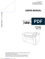 Users Manual: PT-R4300 Ver. 1.0
