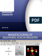 Manufacturing of Sulphuric Acid