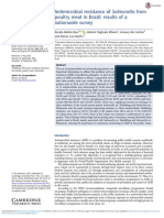 Antimicrobial Resistance of Salmonella From Poultry Meat in Brazil Results of A Nationwide Survey