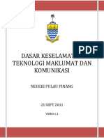 Dasar Keselamatan Teknologi Maklumatdan Komunikasi Negeri Pulau Pinangversi 1