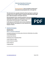 Interview Questions Answers for Planning Engineers R.00