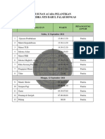 SUSUNAN ACARA PELANTIKAN Mts