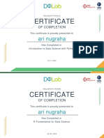 Certificate: Ari Nugraha