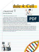 Module 4: Cell Cycle: Activity 1