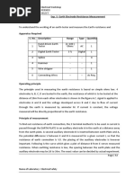 Exp. 5-Earth Electrode Resistance Measurement Aim