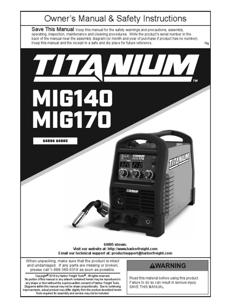 MIG140 MIG170: Owner's Manual &amp; Safety Instructions | PDF | Electrical ...