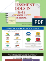 Assessment Tools K-12 Shs