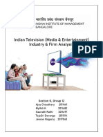 Indian Television (Media & Entertainment) Industry & Firm Analysis