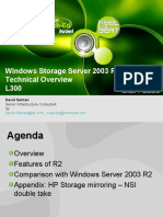 Windows Storage Server 2003 R2 Technical Overview L300: David Salman