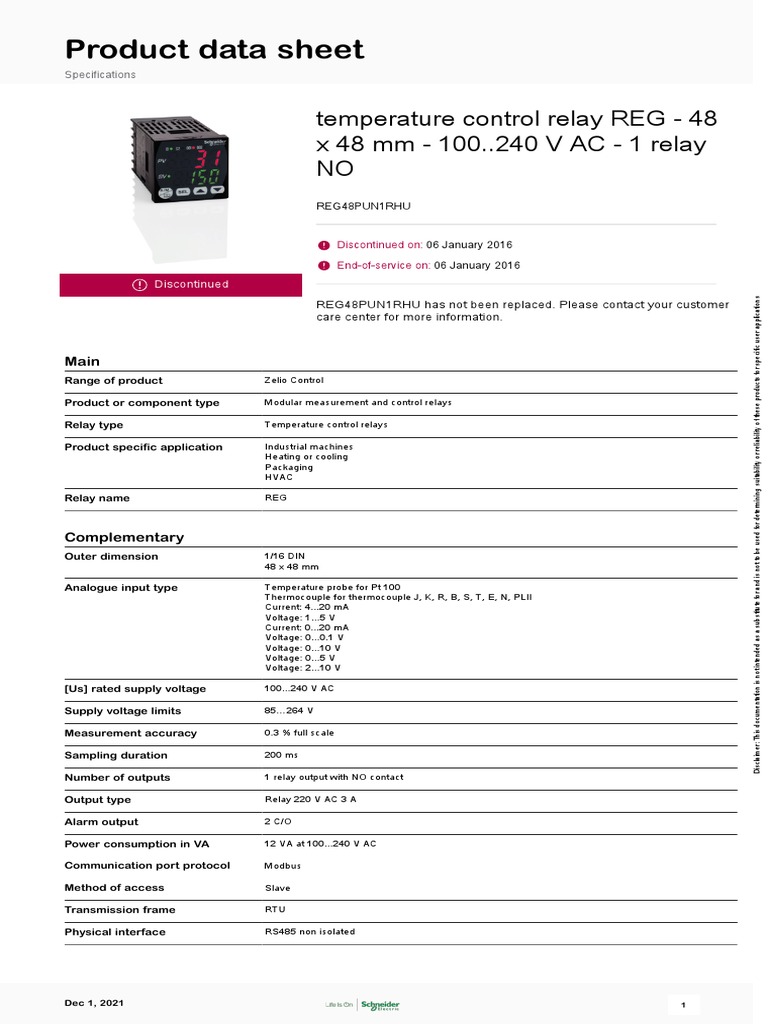 Harmony Control Relays - REG48PUN1RHU | PDF | Relay | Electrical ...