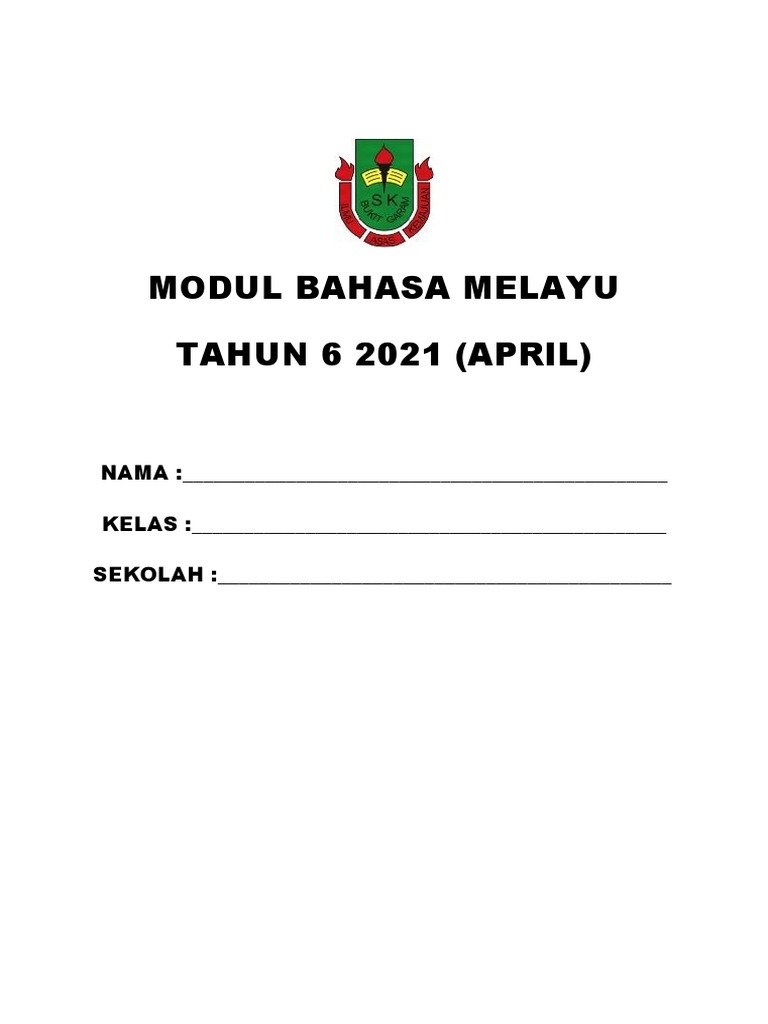 Modul Bahasa Melayu Tahun 6 2021 Pdf